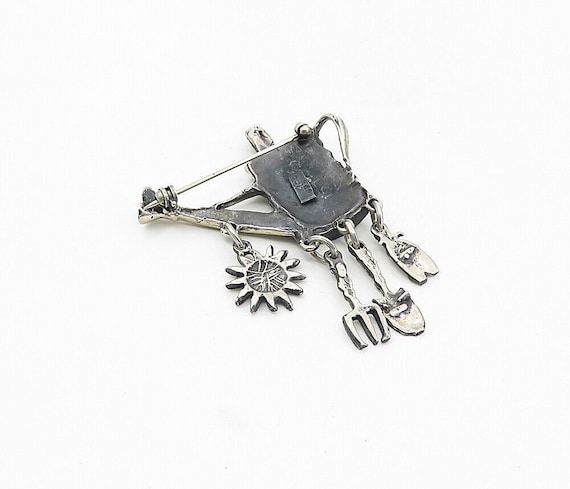 MEXICO 925 Silver - Vintage Dangling Charms Water… - image 4