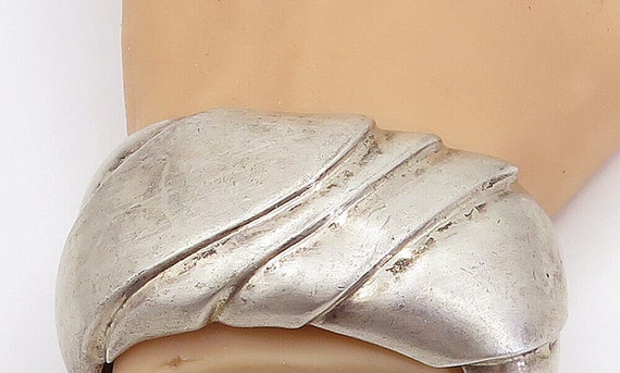 WS 925 Sterling Silver - Vintage Modernist Sculpt… - image 1