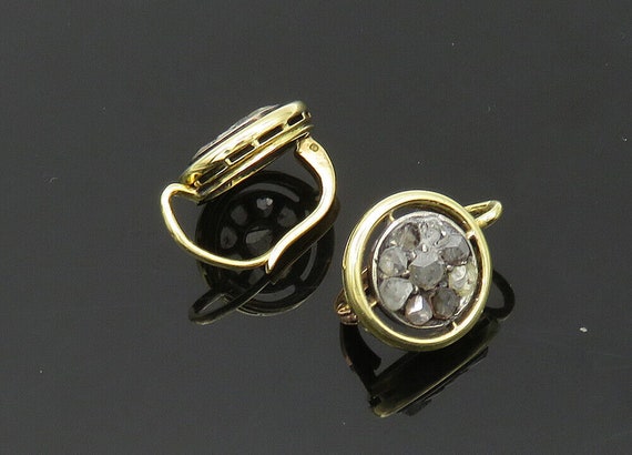 14K GOLD - Vintage Shiny Genuine Old Cut Diamonds… - image 4