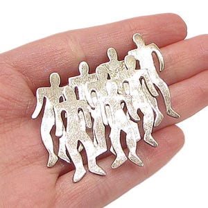 MEXIKO 925 Sterling Silber Vintage Crowed Of Men Brosche BP1067