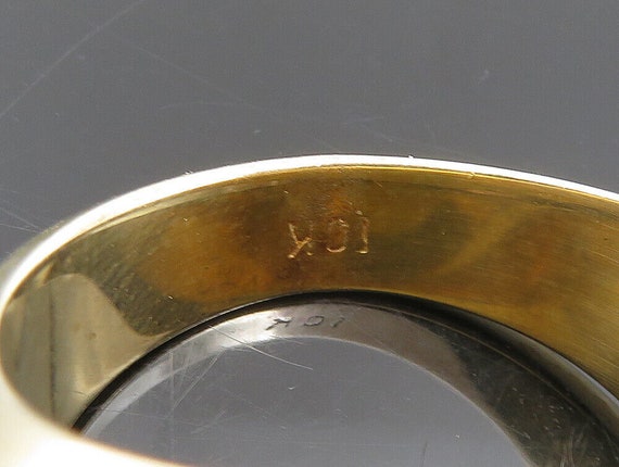 10K GOLD Vintage General Motors Genuine Diamonds Square Ring Sz 10 GR370 Etsy Denmark