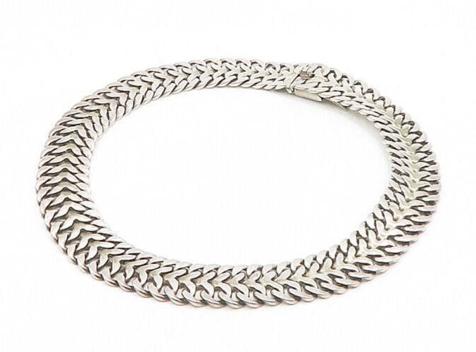 MEXICO 925 Sterling Silver Vintage Heavy Modernist Chain MEXICO 925 Sterling Silver Vintage Heavy Modernist Chain