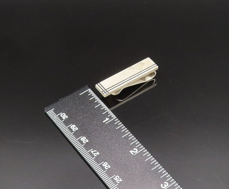 FI 925 Sterling Silver Vintage Carved Lines Tie Clip TR3410 Etsy