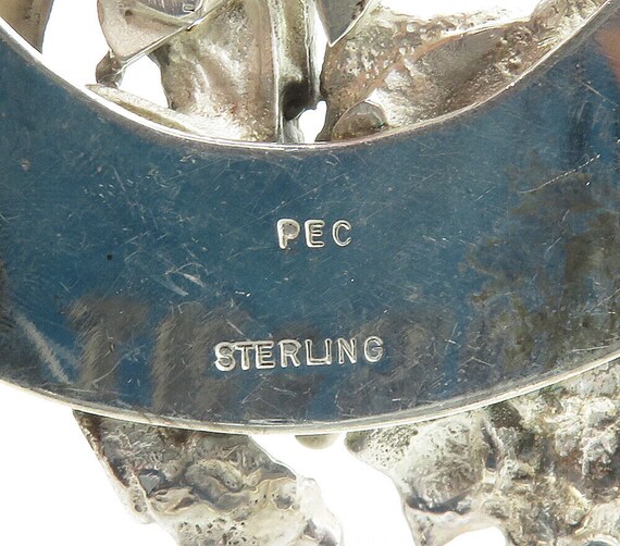 925 Sterling Silver - Vintage Shiny Modernist Scu… - image 6