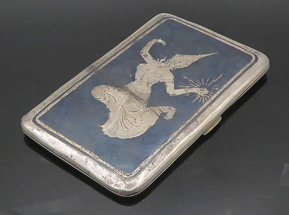 Imperial Russian Niello Silver Cigarillo Case (Moscow, 1873
