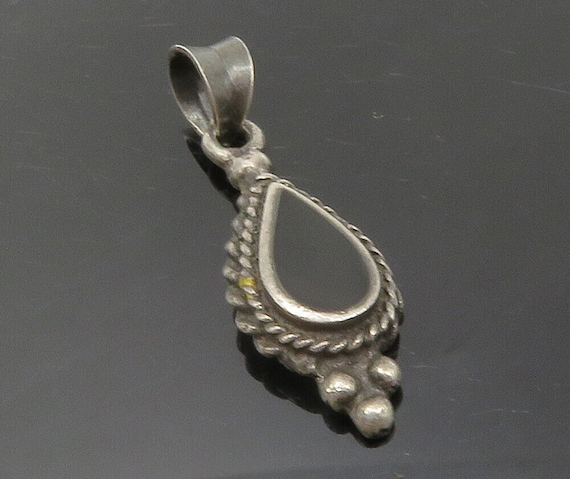 925 Sterling Silver - Vintage Black Onyx Tear Drop