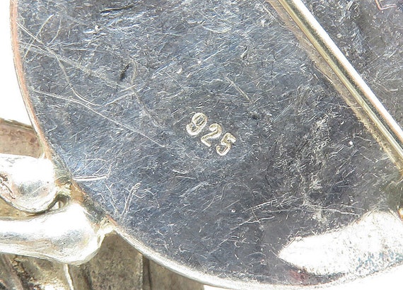 925 Sterling Silver - Vintage Cabochon Cut Carnel… - image 6