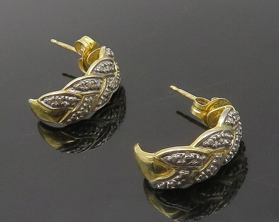ROSS SIMON 925 Silver Genuine Diamonds Gold Plated Drop Earrings