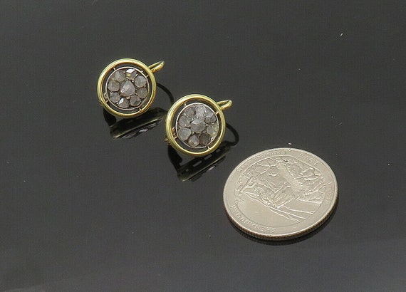 14K GOLD - Vintage Shiny Genuine Old Cut Diamonds… - image 2