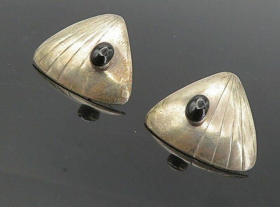 925 Sterling Silver - Vintage Cabochon Cut Black … - image 1