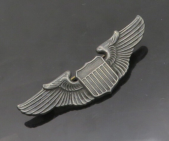 925 Sterling Silver - Vintage US Military Emblem … - image 1