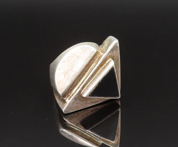 925 Sterling Silver - Vintage Modernist Triangle … - image 2