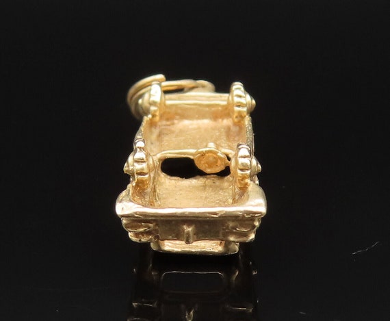 14K GOLD - Vintage Antique Old Fashion Car Charm … - image 5