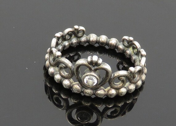 PANDORA Argent 925 Bague vintage avec topazes et coeurs tourbillonnants d amour taille 5 RG20362 Etsy France