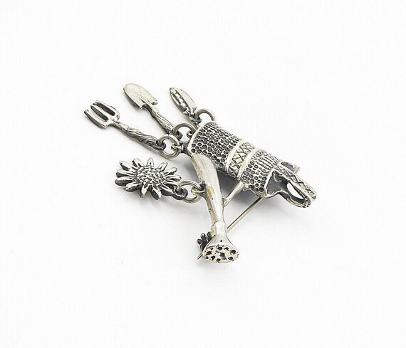 MEXICO 925 Silver - Vintage Dangling Charms Water… - image 3