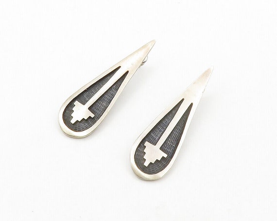 925 Sterling Silver - Vintage Two Tone Oxidized P… - image 2