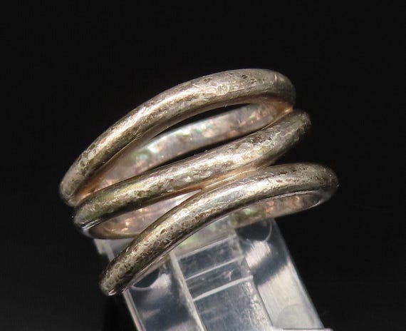 Buy EMPORIO ARMANI 925 Silver Vintage Modernist Wavy Open Band Ring Sz 7 RG25717 Online in India Etsy
