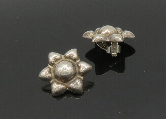MEXICO 925 Sterling Silver - Vintage Shiny Floral… - image 4