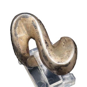 MEXICO 925 Silver Vintage Modernist Twisted Abstract Ring Sz 6.5 RG25921