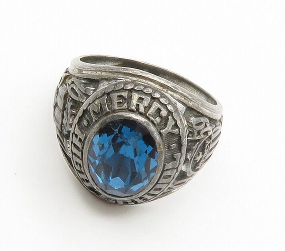 JOSTEN 925 Sterling Silver - Vintage Blue Topaz 1… - image 5