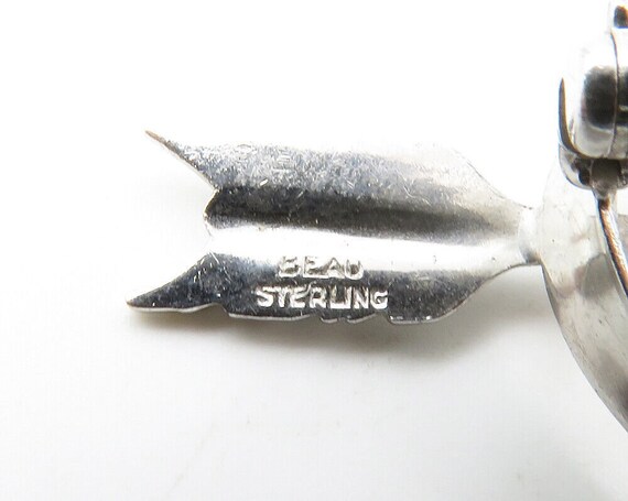 BEAU 925 Silver - Vintage Shiny Love Heart Bow & … - image 5