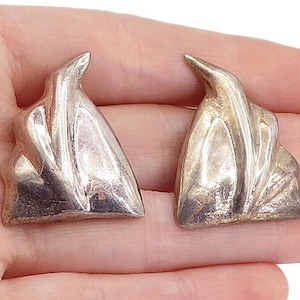 MESSICO Orecchini pendenti vintage modernisti in argento sterling 925 EG2625