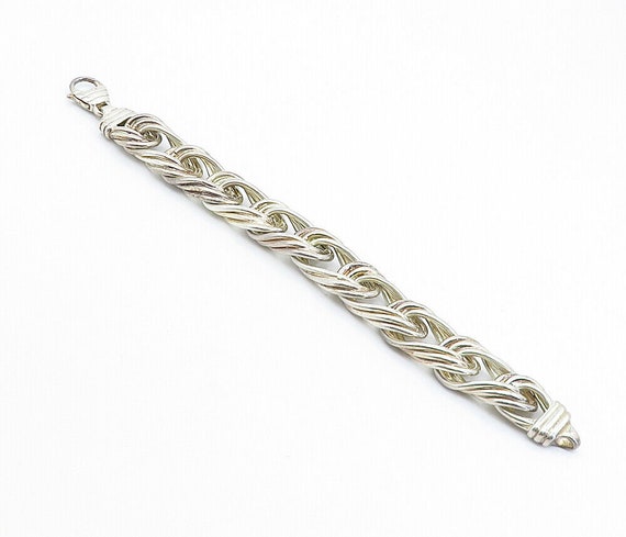 925 Sterling Silver - Vintage Chunky Fluted Swirl… - image 2