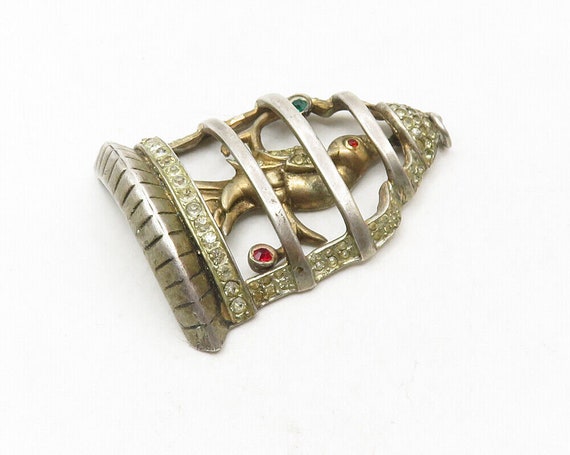 925 Sterling Silver - Vintage Multi-Color Topaz B… - image 2