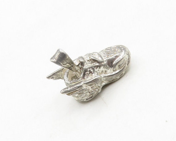 925 Sterling Silver - Vintage Shiny Winged Sneake… - image 3