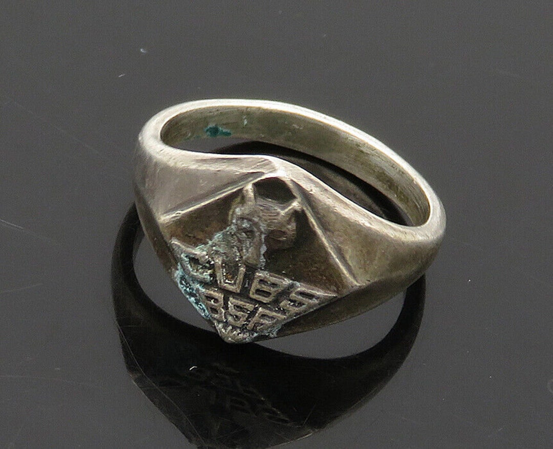 925 Silver Vintage Antique Boy Scouts of America Band Ring Sz 7 RG19733 ...