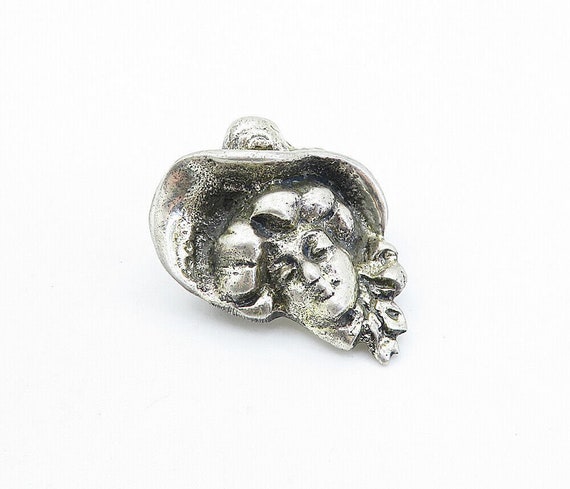 925 Sterling Silver - Vintage Antique Sculpted Wo… - image 2