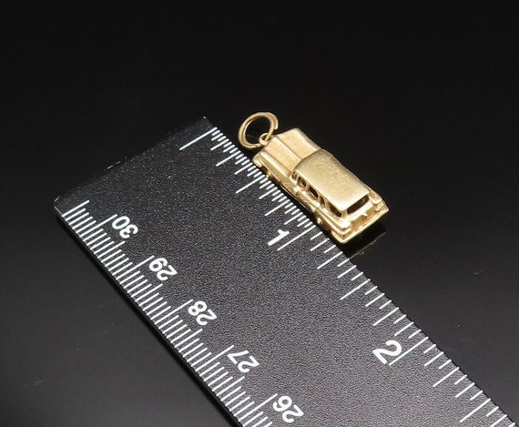 14K GOLD - Vintage Antique Old Fashion Car Charm … - image 6