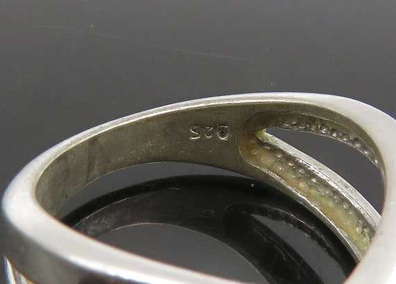 925 Sterling Silver - Vintage Shiny Topaz Crossed… - image 8