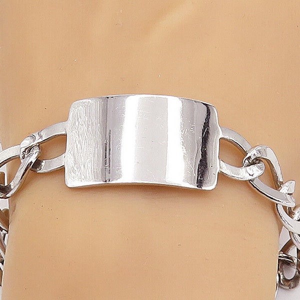 NAPIER 925 Sterling Silver - Shiny Polished Oval Link Chain Bracelet - BT1837