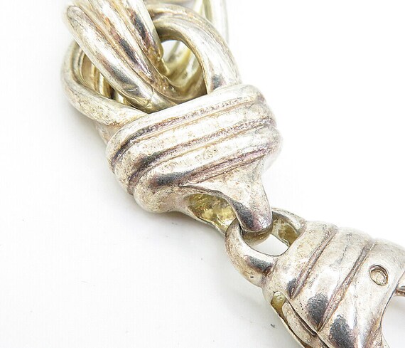 925 Sterling Silver - Vintage Chunky Fluted Swirl… - image 5