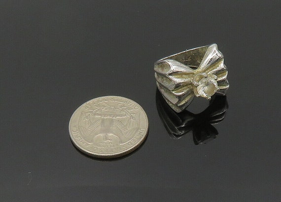 925 Sterling Silver - Vintage Cubic Zirconia Flut… - image 2