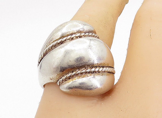 ESPO 925 Sterling Silver Vintage Rope Twist Fluted Band Ring Sz 10