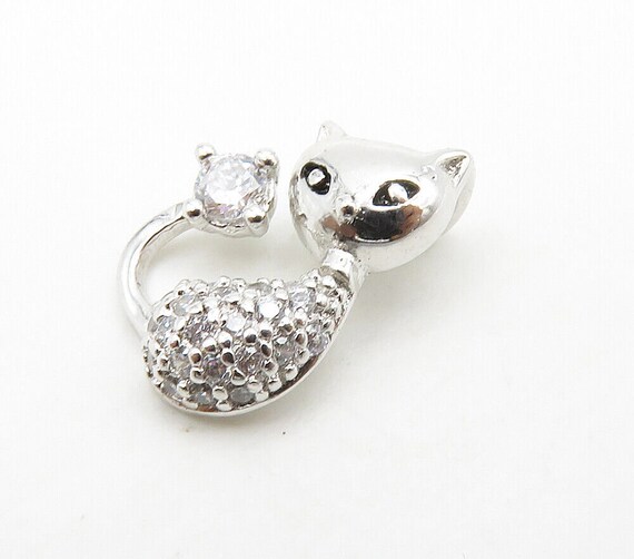 925 Sterling Silver - Petite Cubic Zirconia Sitti… - image 2