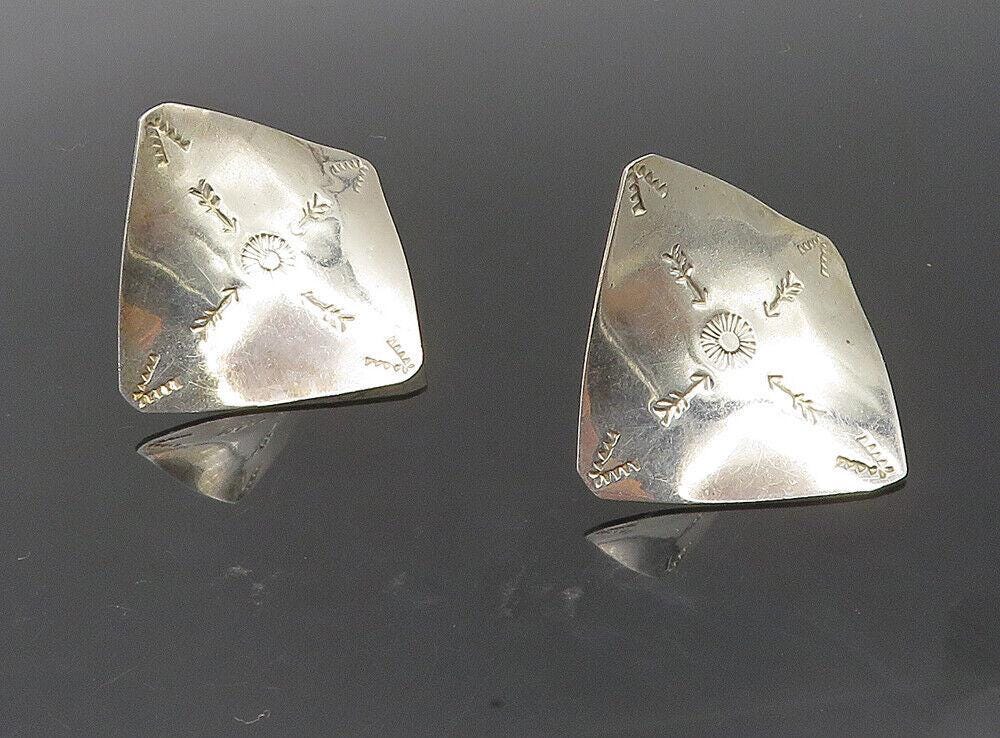 MEXICO 925 Sterling Silver Vintage Shiny Etched Arrows Drop Earrings EG4858 Etsy Ireland