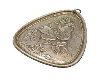 TOWLE 925 Silver Vintage Antique 1973 Floral Swirl Birds Pendant PT15660