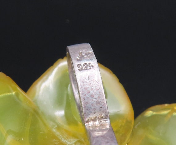 925 Sterling Silver - Vintage Cubic Zirconia Yell… - image 8