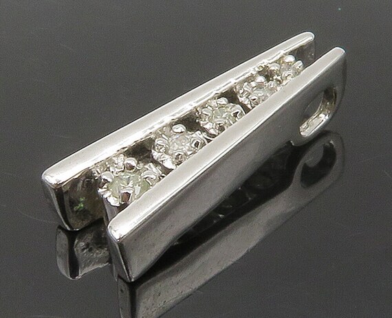 925 Sterling Silver - Shiny Genuine Diamonds Grad… - image 1