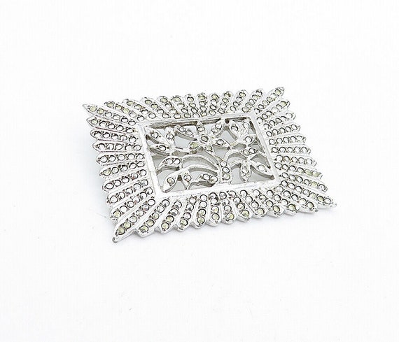 925 Sterling Silver - Vintage Sparkling Bordered … - image 2