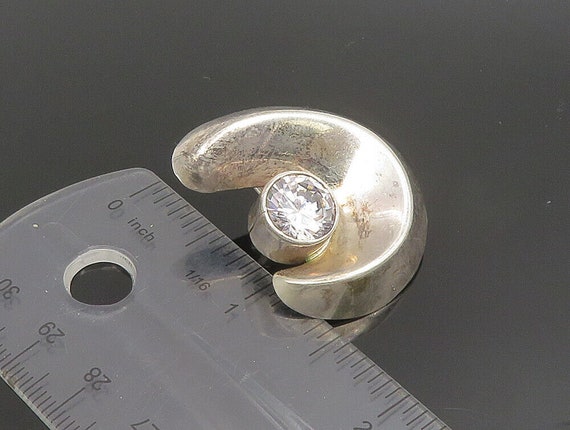 MEXICO 925 Silver - Vintage Cubic Zirconia Spiral… - image 3