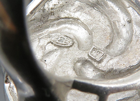 925 Sterling Silver - Vintage Marcasite & Enamel … - image 8