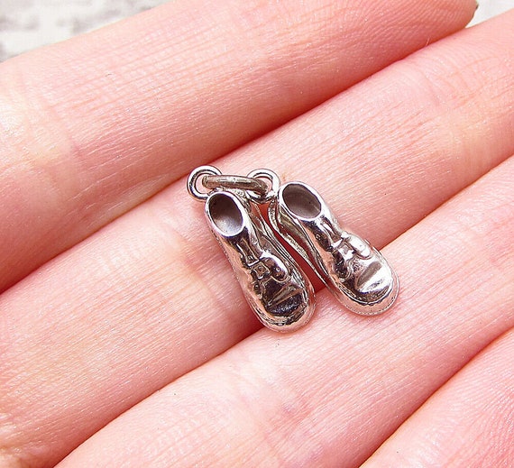 925 Sterling Silver - Vintage Pair Of Shoes Charm… - image 1