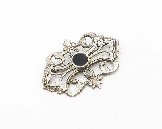 アクセサリー vintage silver925 onyx brooch s-l400.jpg