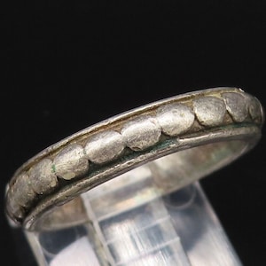JOHN HARDY 925 Silver Vintage Dotted Eternity Band Ring Sz 5.75 RG26108