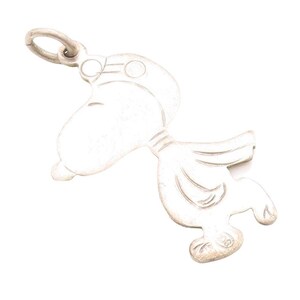 925 Sterling Silver Vintage Pendant Solid Cutout Cartoon Dog PT23744