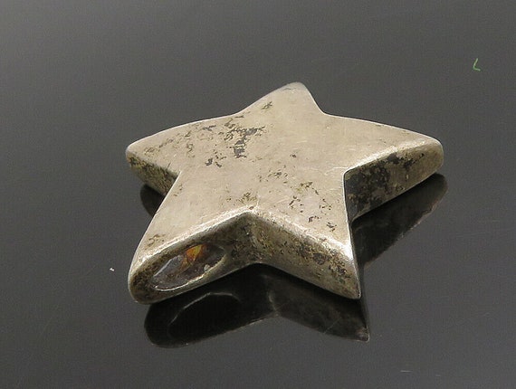 925 Sterling Silver - Vintage Minimalist Star Cha… - image 4